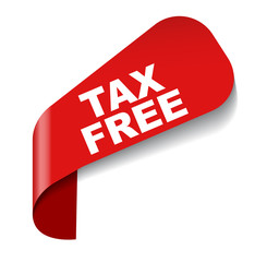 red vector banner tax free