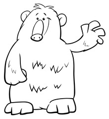 bear cartoon illustration coloring book