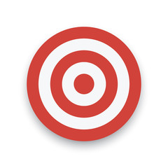 Aim target circle. Flat design vector illustration.