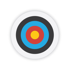 Aim target circle. Flat design vector illustration.
