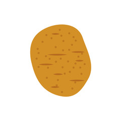 Potatoes vegetarian natural ingredient vector harvest. Brown food vegan icon