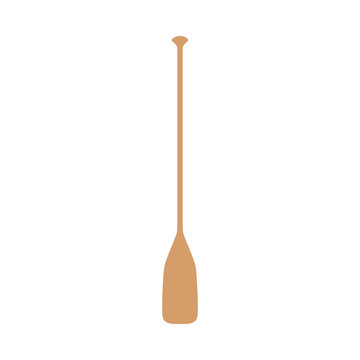 recommend clip art: Canoe boat paddle kayak vector art flat icon. Simple wooden silhouette oar rowing isolated