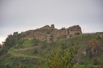 Fototapeta na wymiar The Norman castle of Arena, Italy.