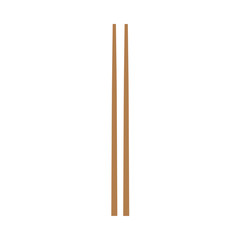Chopsticks traditional lunch asia culture vector icon. Seafood symbol, closeup set flat tool.
