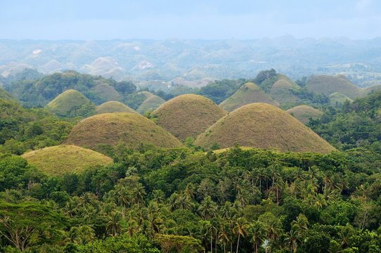 Chocolate Hills in Carmen, Bohol Island, Southeast Asia, Philippines, Asia