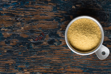 Nutritional Yeast in a Measuring Cup