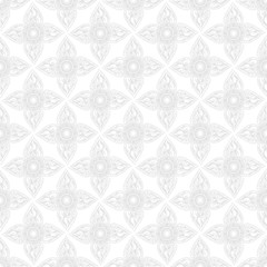White Thailand Ethnic seamless patterns on gray background