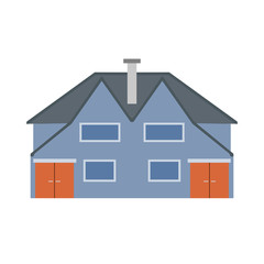 House vector building real estate icon isolatd. Home family exterior flat illustration
