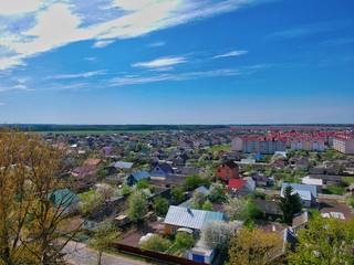 Aerial view of Nesvizh, Minsk Region, Belarus