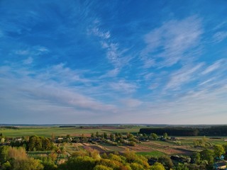 Fototapeta na wymiar Aerial view of countryside in Belarus