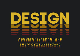 Creative alphabet and numbers. Eps10 vector.