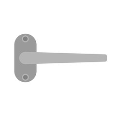 Door handle architecture security symbol exit vector icon. Detail conept flat access lock knob home