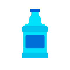 Flagon blue pottery liquid beverage vector icon. Water  bottle logo delivery big plastic canister gallon