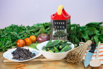 Ugu, Ewedu Okro, Iru and other Nigeria vegetables