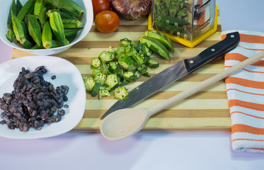 Ugu, Ewedu Okro, Iru and other Nigeria vegetables