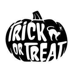 Halloween Trick or Treat Pumpkin with Cat and Spider 