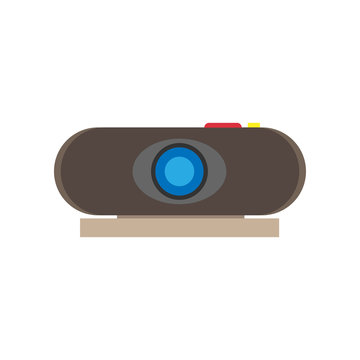 brown projector flat design on white clip art preview