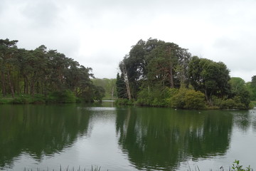 Lake on the Holkham Estate, North Norfolk, England, UK