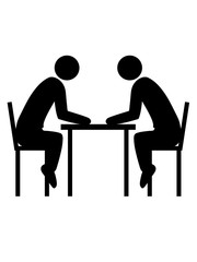 team 2 freunde paar büro besprechung reden sitzen stuhl tisch clipart koch design cool küche esszimmer arbeiten wohnung wohnen möbel