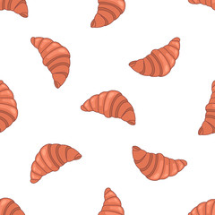 Seamless pattern icons. Bakery collection. Colored icon. In trendy flat style isolated on white background. Vector illustration.