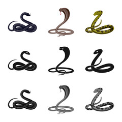 Isolated object of mammal and danger symbol. Collection of mammal and medicine vector icon for stock.