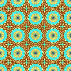 dark khaki, bright turquoise and burly wood color pattern. abstract vintage decoration. graphic element for banner, cards, poster or creative fasion design