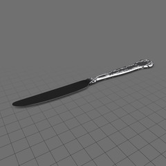 Decorated metal butter knife