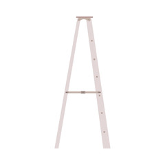 Ladder vector flat equipment tool icon step. Development repair simple worker construction climb.  High stepladder