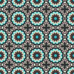 abstract floral wheat, dark slate gray and medium turquoise color pattern. seamless decorative backdrop for banner, cards, poster or creative fasion design