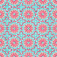 abstract floral tan, medium turquoise and light coral color pattern. seamless decorative backdrop for banner, cards, poster or creative fasion design