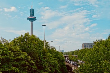 Obraz premium Frankfurt am Main Fernsehturm Europaturm