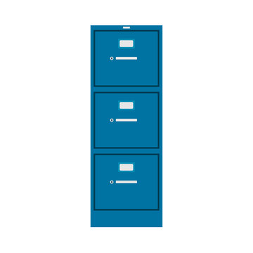 File Cabinet Vector Icon Furniture Interior Management Finance Catalog Library Binder. Database Metal Case Office. Datum Archive