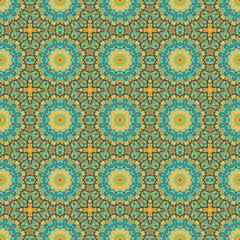 seamless wallpaper pattern with pastel orange, teal blue and turquoise colors. can be used for cards, posters, banner or texture fasion design