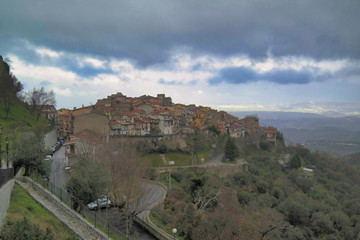 Fototapeta na wymiar Mountain village in the Calabrian hinterland, Italy.