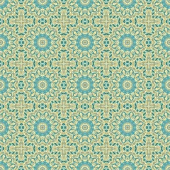 seamless wallpaper pattern with ash gray, pale golden rod and teal blue colors. can be used for cards, posters, banner or texture fasion design