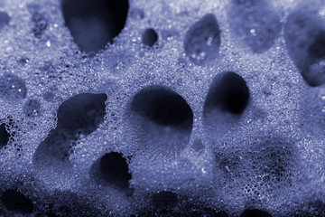 sponge for washing dishes photographed macro shooting