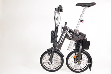 Foldable isolated bike with withe background