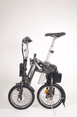 Foldable small ebike isolatedt on white - 265701542