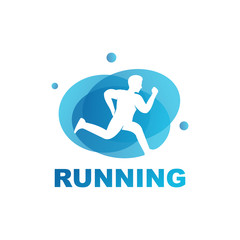 Running Logo Template Design Vector, Emblem, Design Concept, Creative Symbol, Icon