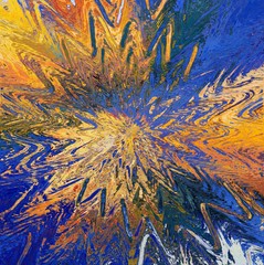 Fantasy style pastel colors pattern background. Watercolor and oil graphic imitation elements. Surreal design. Creative print and decor template. 