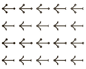 Set of 20 elegant arrows to use in web design