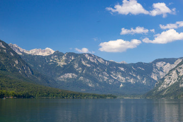Fototapeta na wymiar view of Lake Bohinj, Triglav National Park, Julian Alps, Slovenia