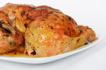 The roasted chicken for Easter celebration