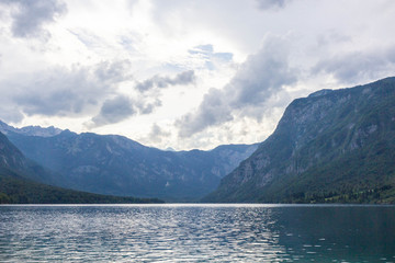 view of Lake Bohinj, Triglav National Park, Julian Alps, Slovenia