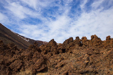 View of Teide National Park,  Tenerife, Canary Islands, Spain
