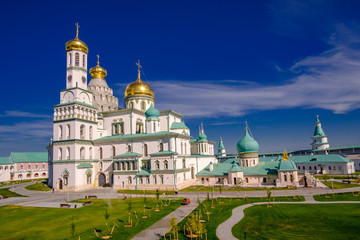 Fototapeta na wymiar New Jerusalem (Novoiyerusalimsky, Voskresensky Resurrection) Monastery in Moscow Region in summer day. Russia.