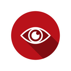 Eye icon. Flat design style. Surveillance symbol. Eye element for Web site page and mobile app design.