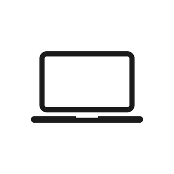 PC Icon illustration. Computer icon. Perfect black pictogram illustration on white background.