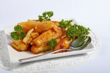 Honey glazed roast parsnips