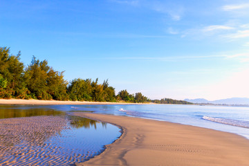 Beach beautiful with sunshine morning at Ban Krut